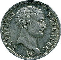 2fr - 1fr - 1/2fr et 1/4fr type "tête de nègre" de 1807A