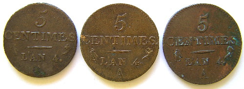 5 CENTIMES petit module de Dupré